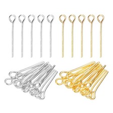 0.8 Inch Eye Pins, Jewelry Making Headpins-400Pcs Silver Gold