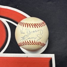 Ken Griffey Jr & Sr Autographed AL OMLB JSA COA Signed Baseball Mariners