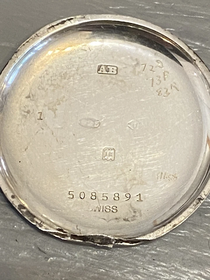 Antiguo Reloj Longines Militar Oficial Primera Guerra Mundial Trinchera - Plata Esterlina Oro Número Foto 4 de 4