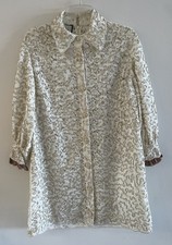 Gucci Beige Button Down Women’s Mid Length Lace Dress Size Medium