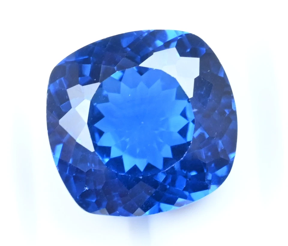 Cojín de topacio azul Londres natural 24,05 quilates certificado IMPECABLE piedras preciosas sueltas Foto 4 de 4