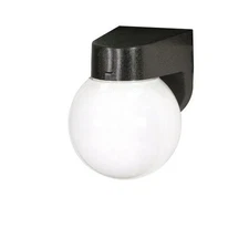 SATCO/NUVO SF77-728 EXTERIOR WALL FIXTURE 13W 2P CFL BLACK WITH WHITE GLOBE