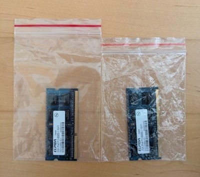 4GB Kit 2x 2GB Elpida DDR3 1066 MHz Laptop RAM Notebook Speicher PC3-8500S 1.5V