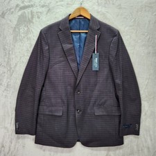 Tommy Hilfiger Conrad Sport Coat Mens 36S 36 Short Purple Plaid TH Flex 295 New