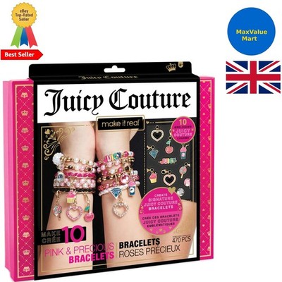 Deluxe Juicy Couture Bettelarmband-Set - enthält 390 Perlen & 10 Charms für Spaß