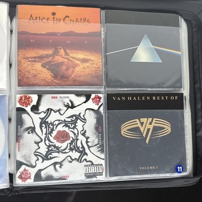 VTG CD Lot 100 Mixed Genres Alt Rock Classic Rock R&B Country Booklets In Binder