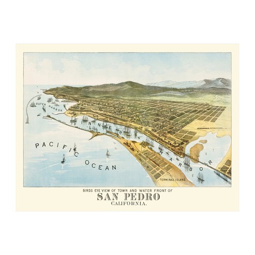 Old Map of San Pedro, CA 1897 - Vintage San Pedro California - Picture 6 of 29