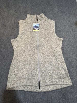 Stillwater Supply Co Vest Womens 2XL Gray Fleece Full Zip Collared Casual