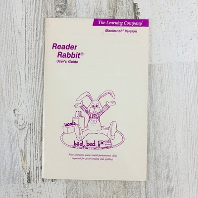 Reader Rabbit Game Macintosh User Guide Manual ONLY 1991