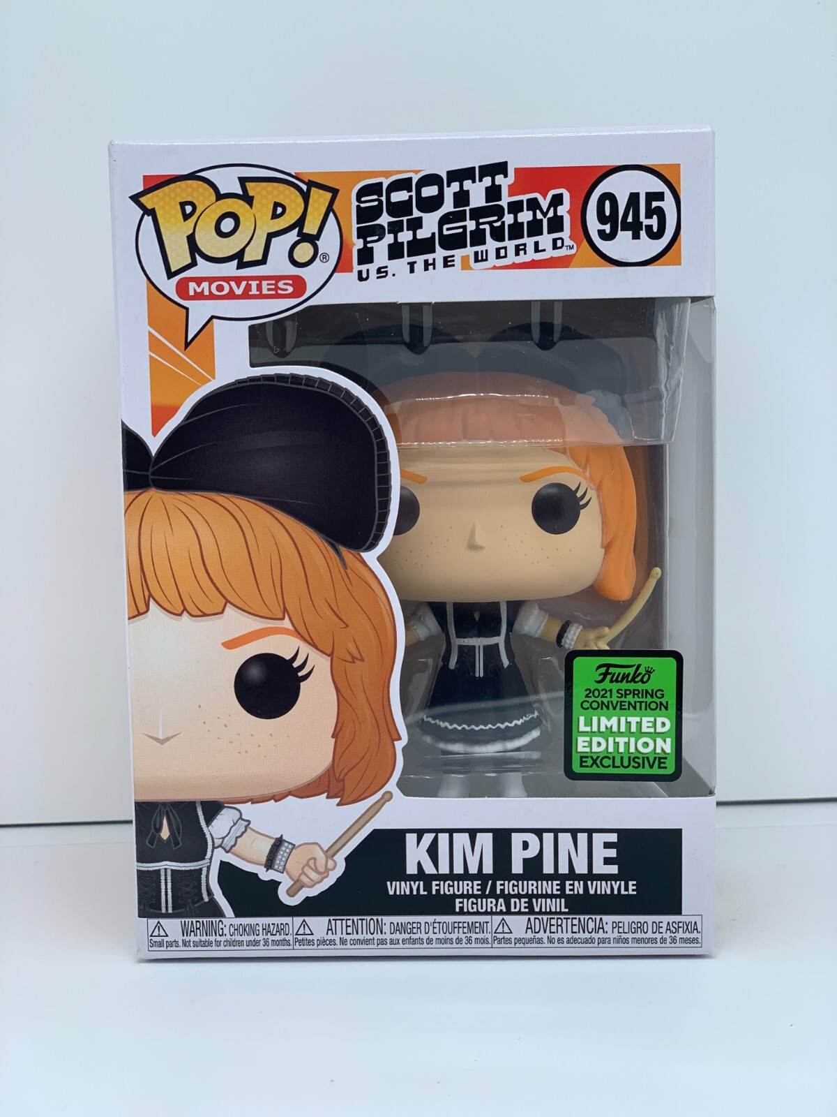 Funko Pop! Movies #945 Kim Pine Scott Pilgrim 2021 Eccc Exclusive With Protector