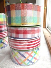 Assorted Member's Mark Premium Wired Ribbon 50 Yards lot of 4 New