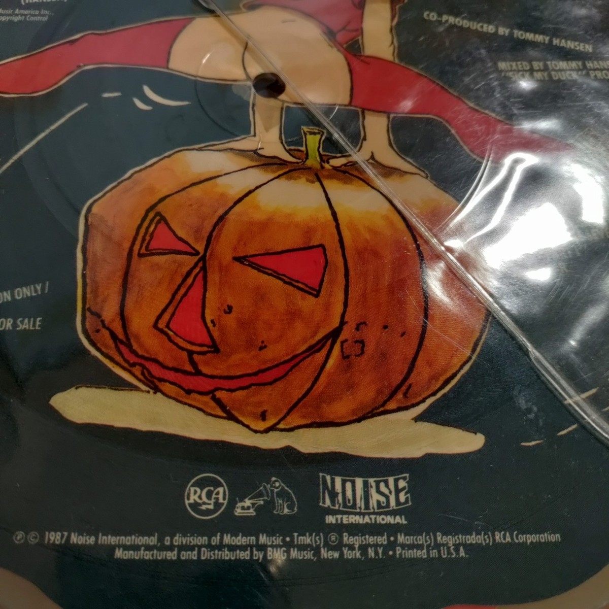 Helloween Halloween Promo Pumpkin Shaped Vinyl Record - Signed