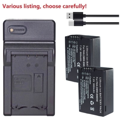 Battery or charger for Panasonic Lumix DC-FZ82 FZ83 DMC-FZ100 DMC