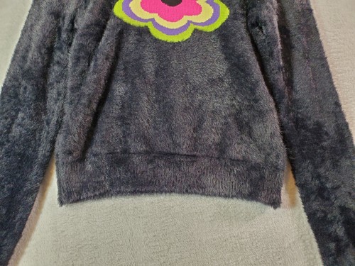 FOREVER 21 Sweater Unisex Large Black 100% Nylon Long Casual Sleeve Crew Neck - Picture 3 of 10