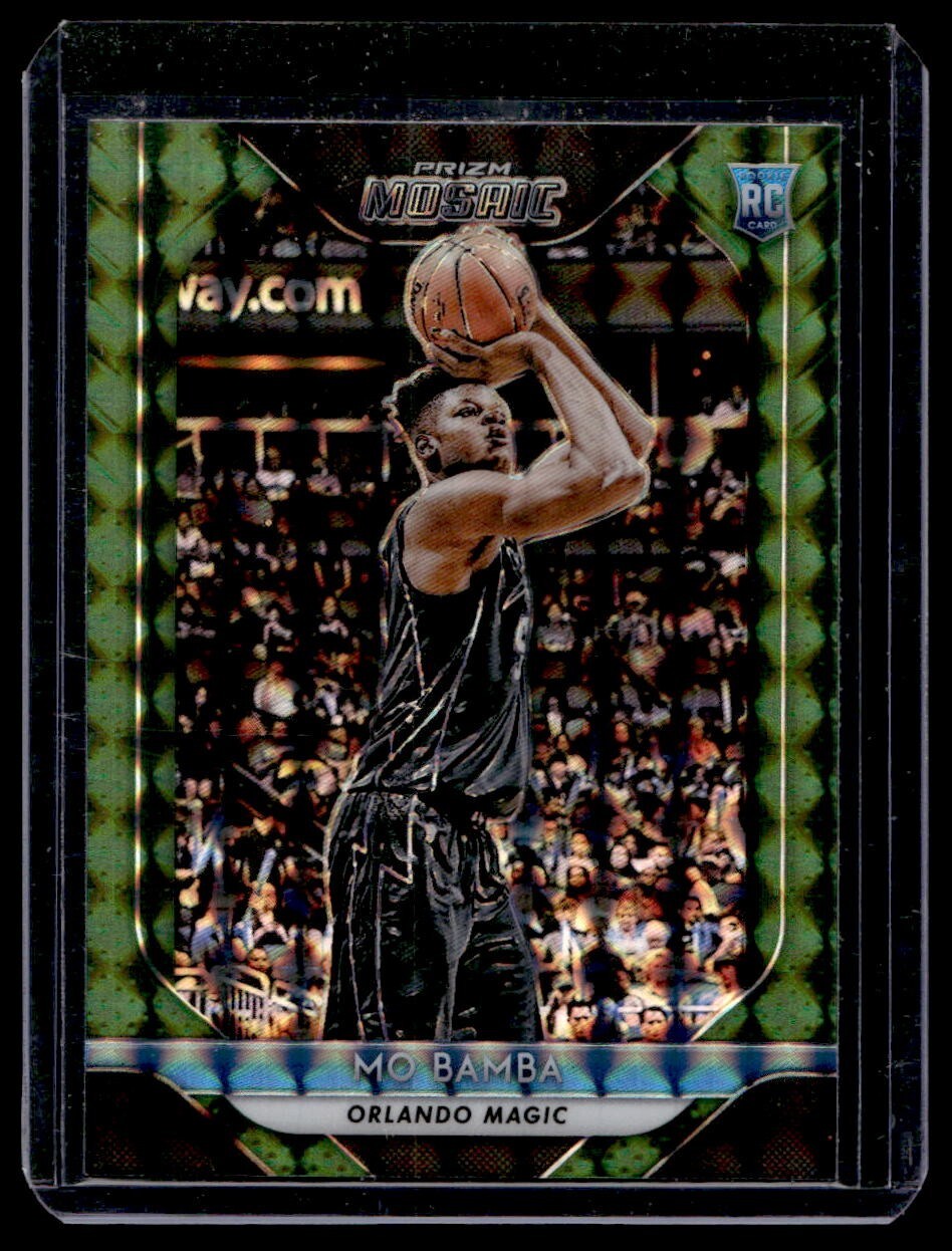 2018-19 Panini Mosaic Mo Bamba Green Mosaic Prizm RC #77 Orlando Magic