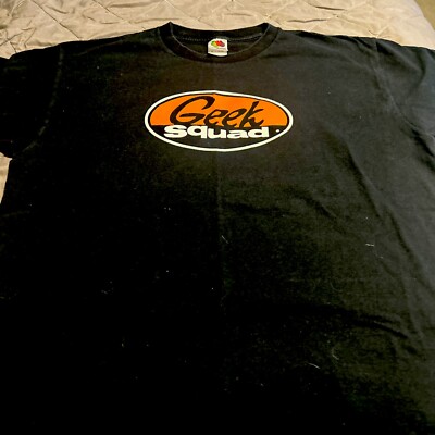 Geek Squad Best Buy T-shirt Size XL Black Computer Tech Company Excellent