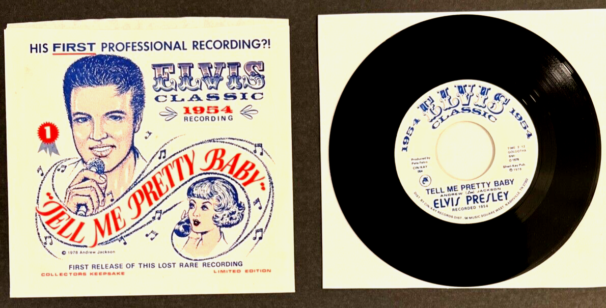 ELVIS PRESLEY ~ TELL ME PRETTY BABY ~ PICTURE SLEEVE WITH 45 RPM  
