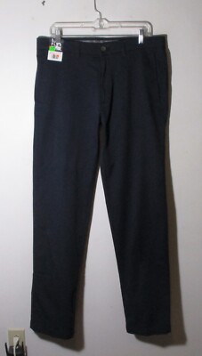 HAGGAR Navy Blue ''Super Flex Waistband'' Pants Size 34X34 NWT
