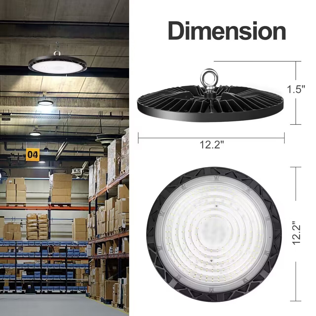 8Pack 300W UFO Led High Bay Light 300Watt Commercial Industrial