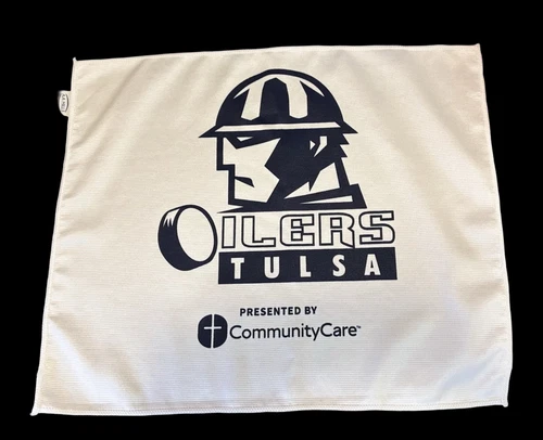 Tulsa Oilers Hockey Team White Hand Towel NEW 15” X 17.5” Team Logo Polyester