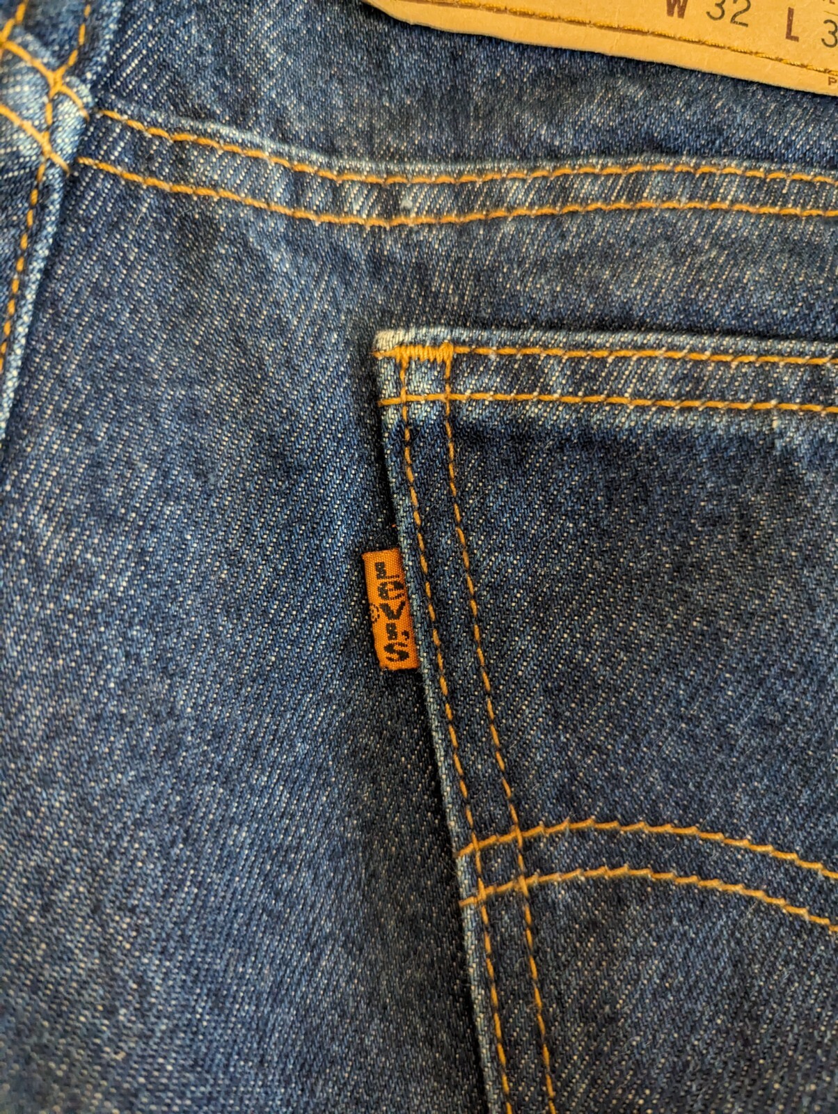 Vintage Perfect 1991 Levis 505 Orange Tab Regular Fit Straight Leg Raw
