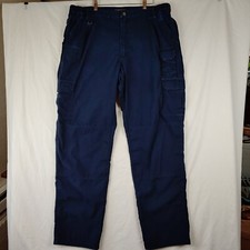5.11 Tactical Work Pants Mens No Size Tag Measures 40x34 Canvas Fire Navy 74251