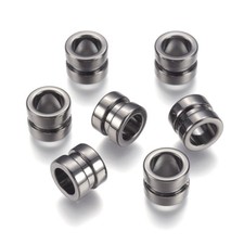 10pcs Column 304 Stainless Steel Metal Beads Loose Grooved Spacer Gunmetal 10mm