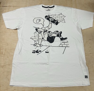 Volcom Featured Artist  AUSGANG  Vintage White Graphic T-Shirt - Size XL