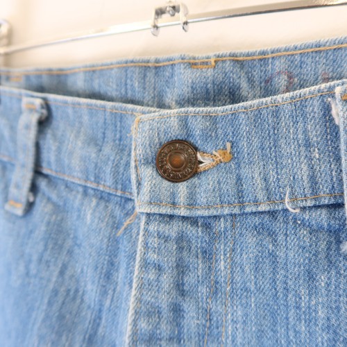 Vintage 70s Levi's Bell Bottoms Denim Jeans 666 Size 33 - Picture 3 of 10