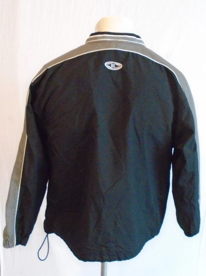 Chaqueta deportiva Easton pequeña forrada pulóver hockey negra y gris nailon/poliéster Foto 3 de 4