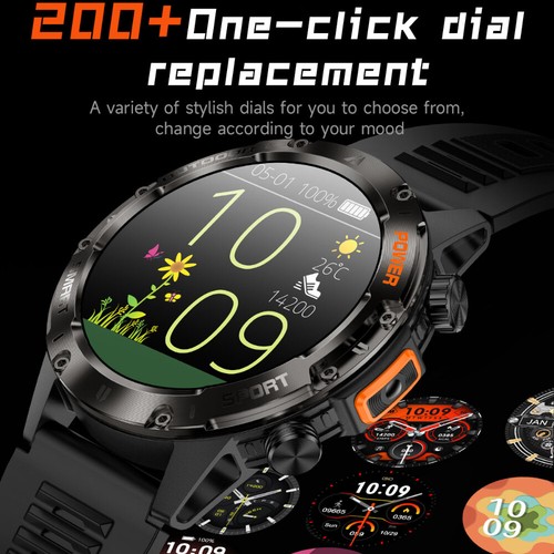 2025 Smart Watch Military Tactical Sport Heart Rate Fitness Tracker Wristwatch - Picture 14 of 28