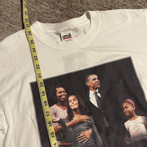 Vintage Barack Obama Rap/Movie Tee White T Shirt Size M 44th President - Picture 5 of 6