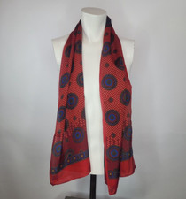 Vintage THE SPECIALTY HOUSE INC Silk Scarf Red Gemetric