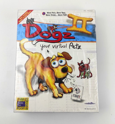 Dogz II 2 - Big Box PC CD-ROM Virtual Desktop Pet Retro Game Rare 1997 Sealed
