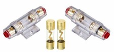 2 IMC Audio In-Line 4/8 Gauge AGU Fuse Holder w/ 2 80 Amp Fuse for Car Audio