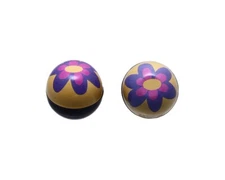 AltaLine Pretty Flower Purple Bike Bicycle Round Valve Stem Valve Caps.
