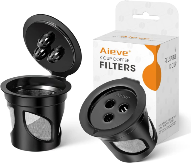 AIEVE Reusable Coffee Pods Compatible with Ninja Dual Brew Coffee Maker 2 Pack OV11201