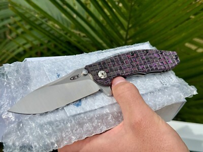 Zero Tolerance ZT0562 Hinderer  Custom FATCARBON Purple Haze FRAG  1 of a kind!