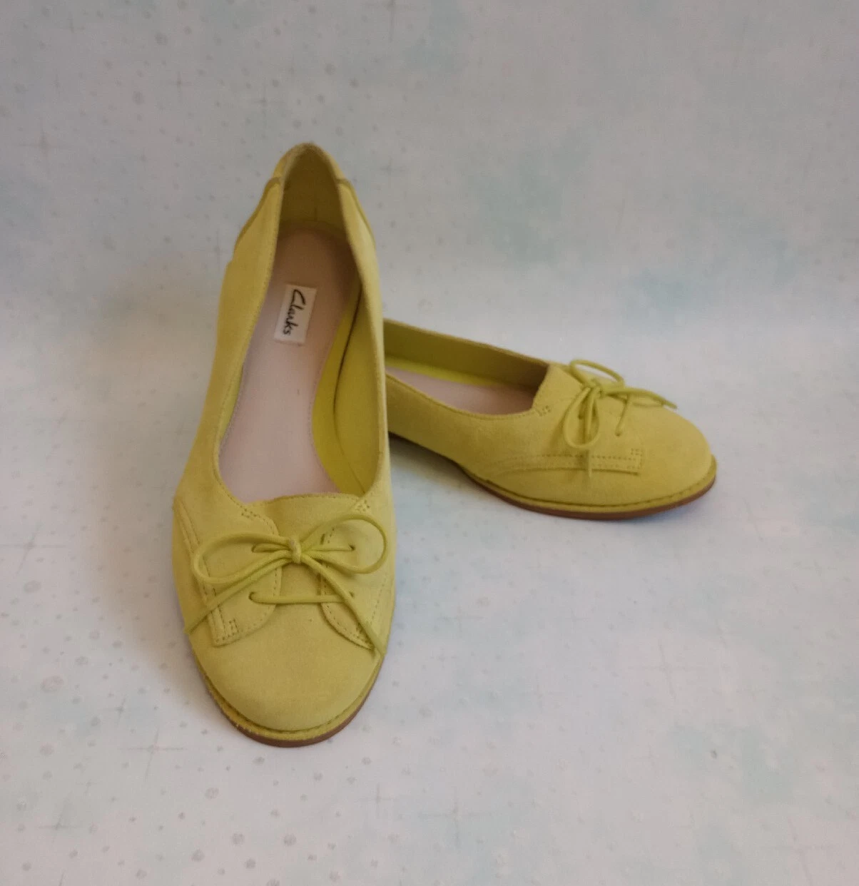 Piatti balletto da donna Clarks Glitter quarzo verde lime taglia UK 6D