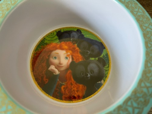 Disney Pixar BRAVE Melamine BOWL and PLATE Set - Merida BEARS - MEAL TIME MAGIC - Picture 3 of 5