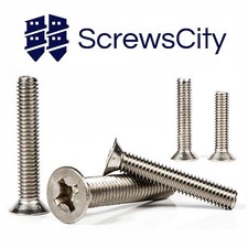 Stainless Steel Phillips Machine Screws Countersunk Flat Head Bolts M3 - M8