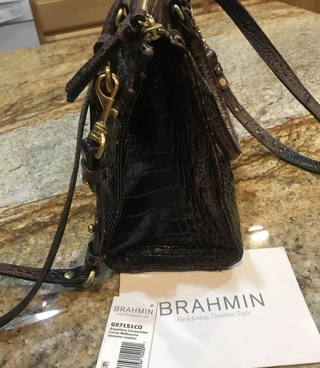 Brahmin Anywhere Convertible Melbourne Embossed Leather Satchel