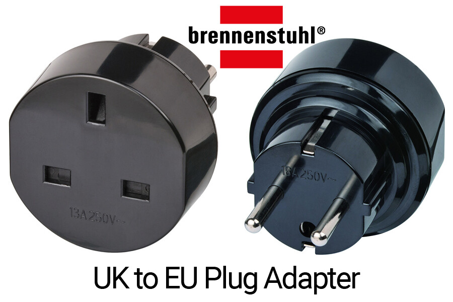 Brennenstuhl Travel Plug UK to Europe Plug Adapter GB/EU Plug Socket UK to EU 4007123170739 eBay