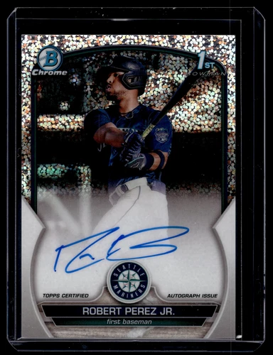 Robert Perez Jr. 2023 Bowman Chrome 1st Speckle Refractor Auto Card /299 #CPA-RP