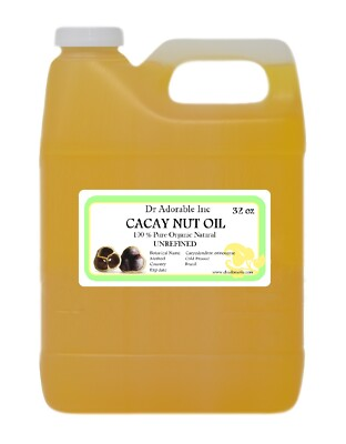 #ad CACAY NUT OIL UNREFINED ORGANIC 100% PURE COLD PRESSED KAHAI OIL 1 oz up to 7 lb $10.99