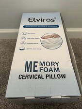 Elviros Memory Foam Cervical Contour Pillow for Neck and Shoulder Ergonomic Soft