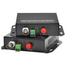 1Pair 1 CH Fiber Optic Video Audio Data Converter Transmitter Receiver RS485