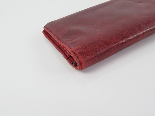 Auténtico monedero largo CC de cuero rojo Chanel #56438 - Imagen 10 de 20