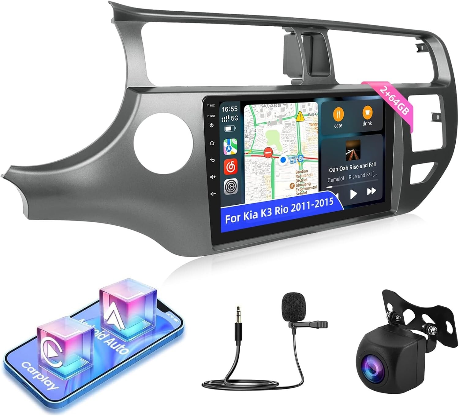 Autoradio Android multimédia pour vos trajets quotidiens en Kia Rio 2013 2014