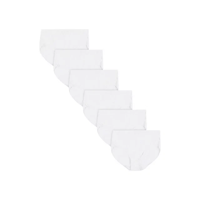 6 pack JUST MY SIZE Hanes Cotton BRIEF Underwear White Sz - 9 /2xl or 10 /3xl - Image 2 of 4